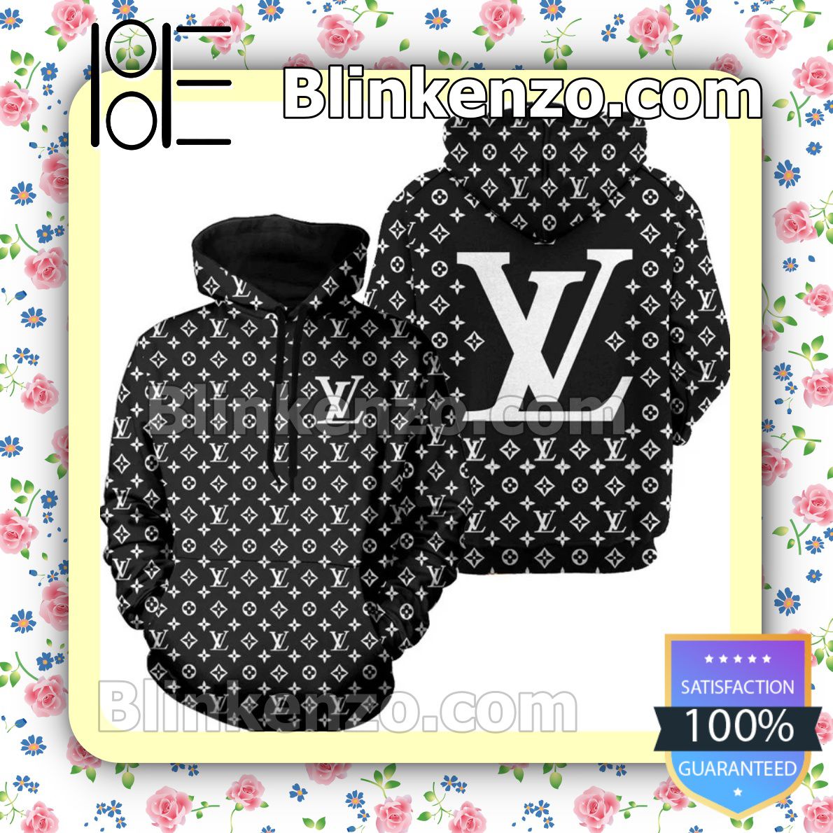 Louis Vuitton Grey Monogram With Fragment Logo Custom Womens Hoodie -  Blinkenzo