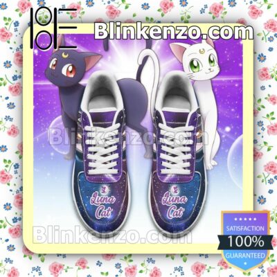 Luna Cat Sailor Moon Anime Nike Air Force Sneakers a