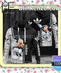 Luxury Adidas Brand Distinct Logo Mickey Mouse Fleece Hoodie, Pants a