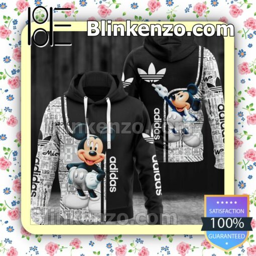 Luxury Adidas Brand Distinct Logo Mickey Mouse Fleece Hoodie, Pants a