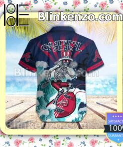 MLB Atlanta Braves Grateful Dead Summer Beach Shirt b