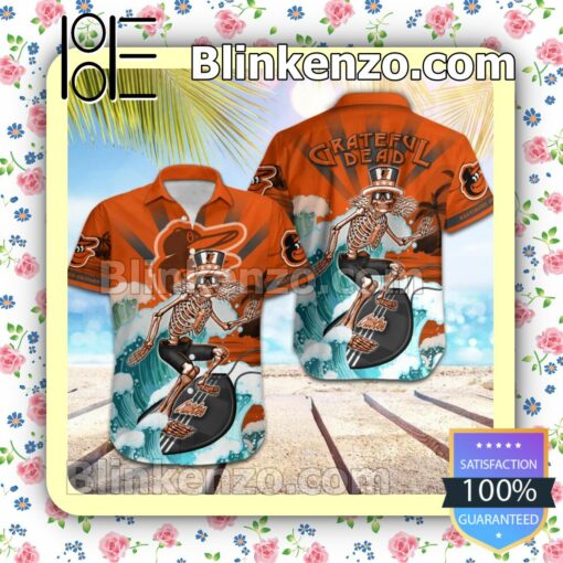 MLB Baltimore Orioles Grateful Dead Summer Beach Shirt
