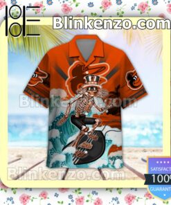 MLB Baltimore Orioles Grateful Dead Summer Beach Shirt a