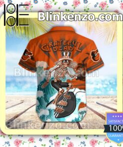 MLB Baltimore Orioles Grateful Dead Summer Beach Shirt b