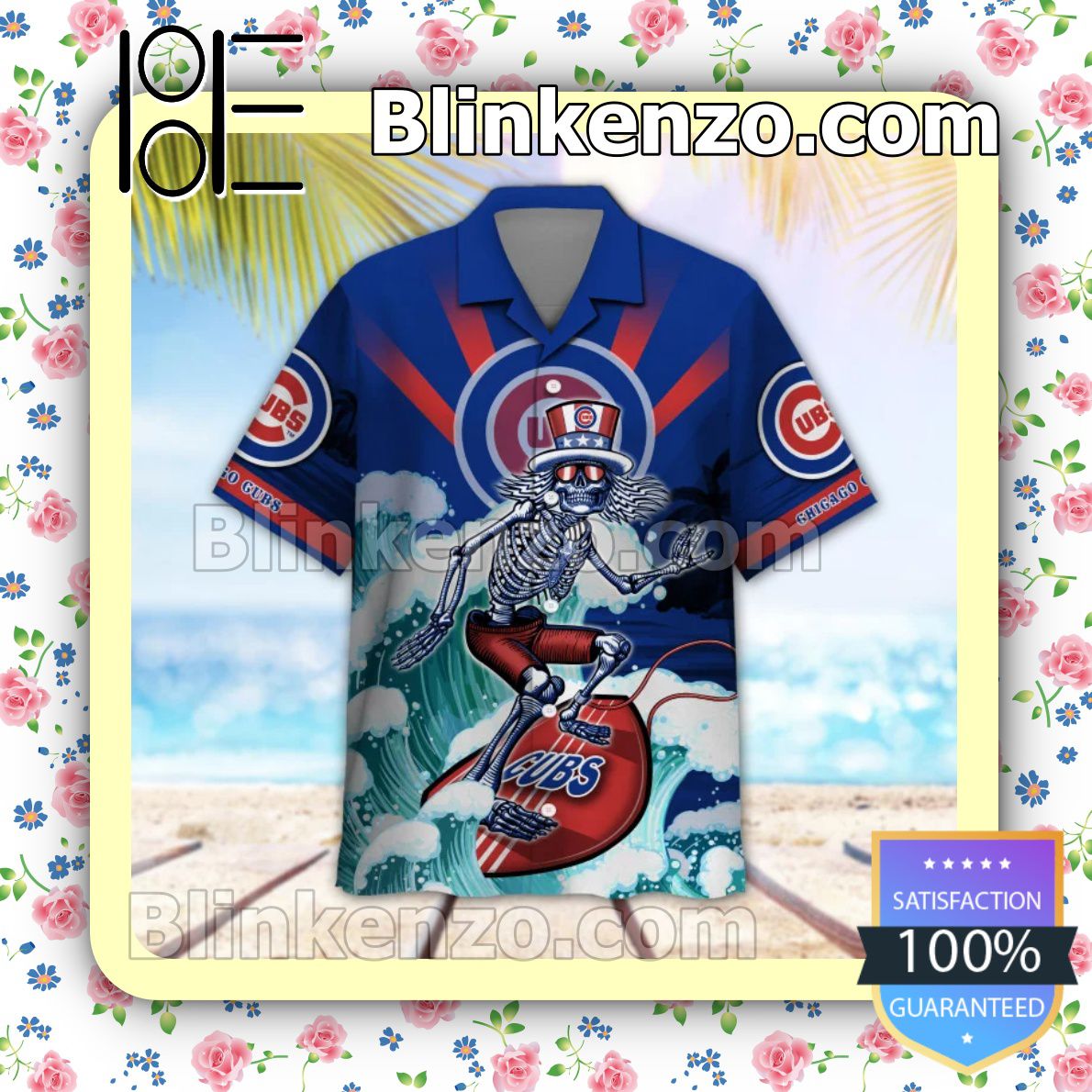 Popular MLB Chicago Cubs Grateful Dead Summer Beach Shirt