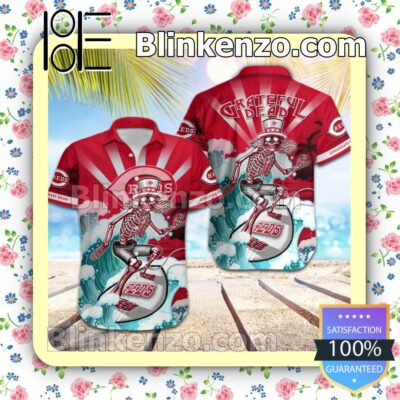 MLB Cincinnati Reds Grateful Dead Summer Beach Shirt