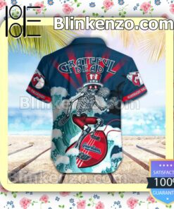 MLB Cleveland Guardians Grateful Dead Summer Beach Shirt b