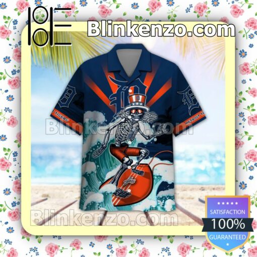 MLB Detroit Tigers Grateful Dead Summer Beach Shirt a
