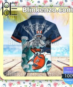 MLB Detroit Tigers Grateful Dead Summer Beach Shirt b