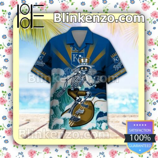 MLB Kansas City Royals Grateful Dead Summer Beach Shirt a