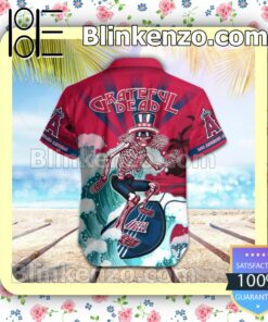 MLB Los Angeles Angels Grateful Dead Summer Beach Shirt b