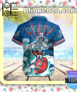 MLB Los Angeles Dodgers Grateful Dead Summer Beach Shirt b
