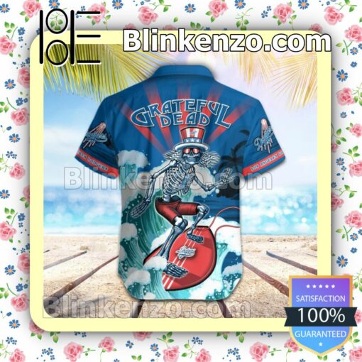 MLB Los Angeles Dodgers Grateful Dead Summer Beach Shirt b