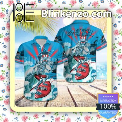 MLB Miami Marlins Grateful Dead Summer Beach Shirt