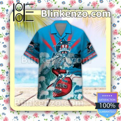 MLB Miami Marlins Grateful Dead Summer Beach Shirt a