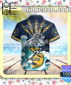 MLB Milwaukee Brewers Grateful Dead Summer Beach Shirt b