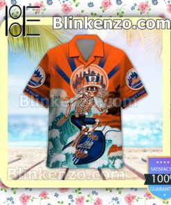MLB New York Mets Grateful Dead Summer Beach Shirt a