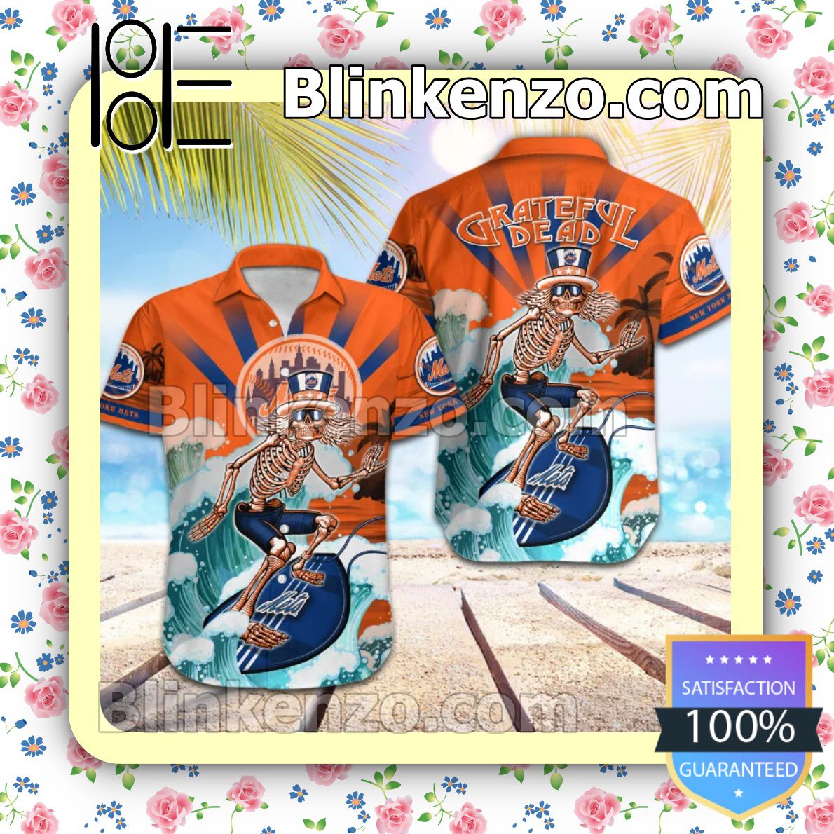 Best Gift MLB New York Mets Grateful Dead Summer Beach Shirt