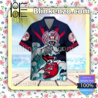 MLB New York Yankees Grateful Dead Summer Beach Shirt a