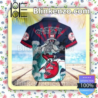 MLB New York Yankees Grateful Dead Summer Beach Shirt b