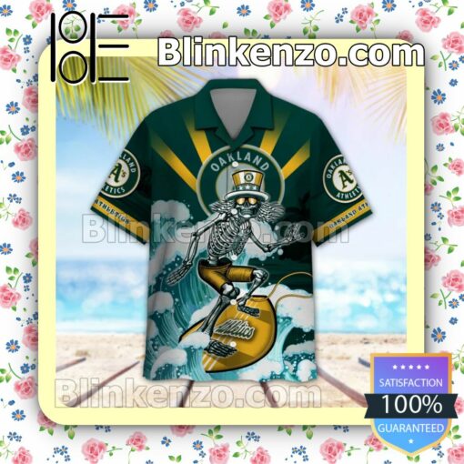 MLB Oakland Athletics Grateful Dead Summer Beach Shirt a