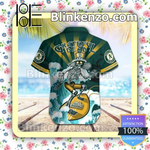 MLB Oakland Athletics Grateful Dead Summer Beach Shirt b