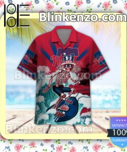 MLB Philadelphia Phillies Grateful Dead Summer Beach Shirt a