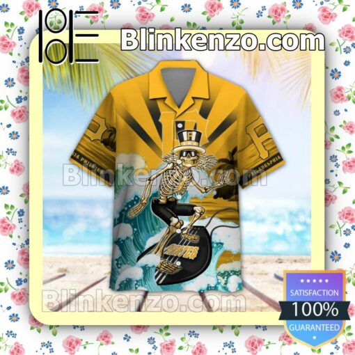 MLB Pittsburgh Pirates Grateful Dead Summer Beach Shirt a