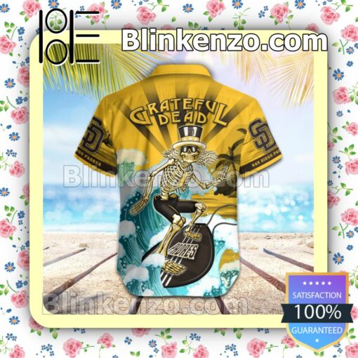 MLB San Diego Padres Grateful Dead Summer Beach Shirt b