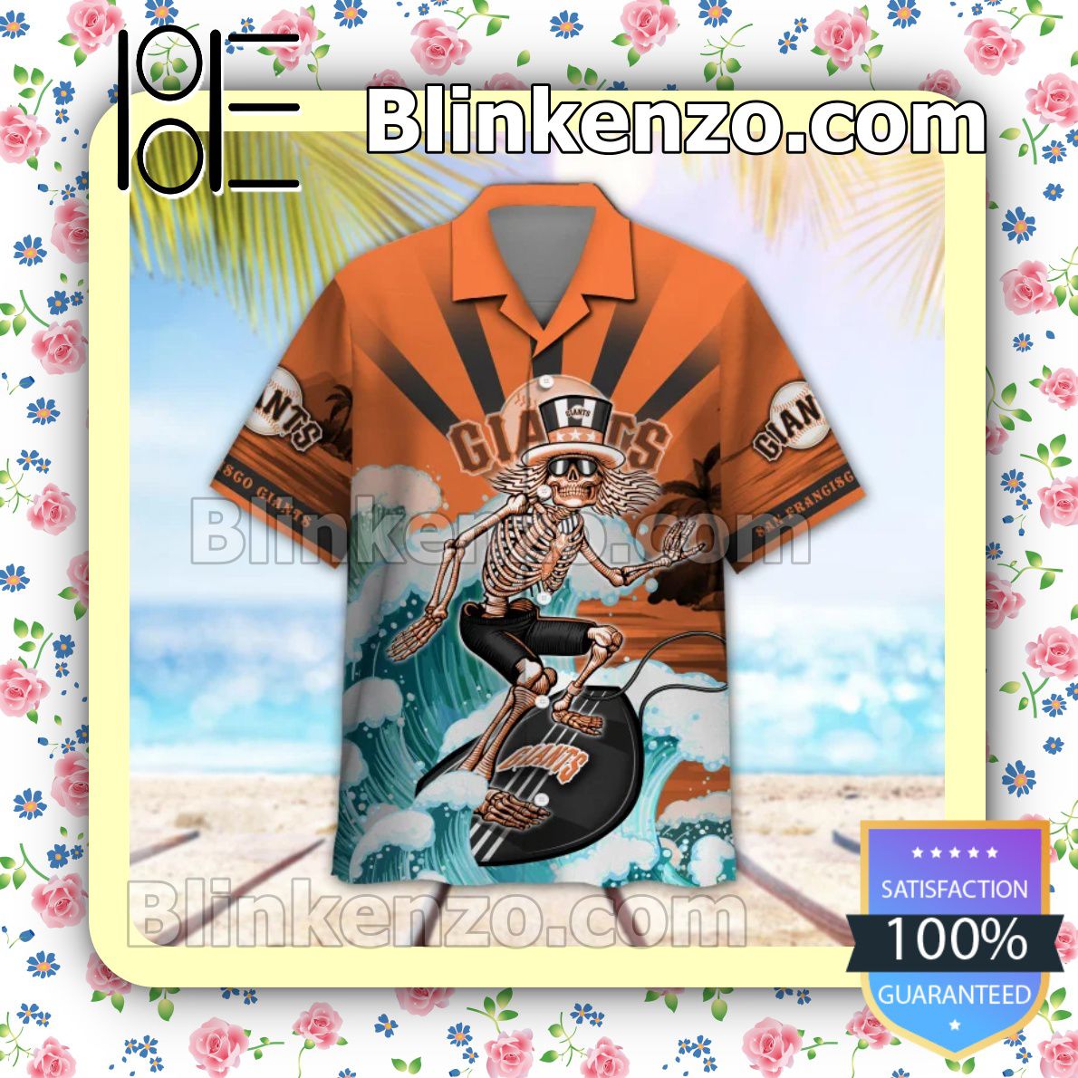 Amazing MLB San Francisco Giants Grateful Dead Summer Beach Shirt