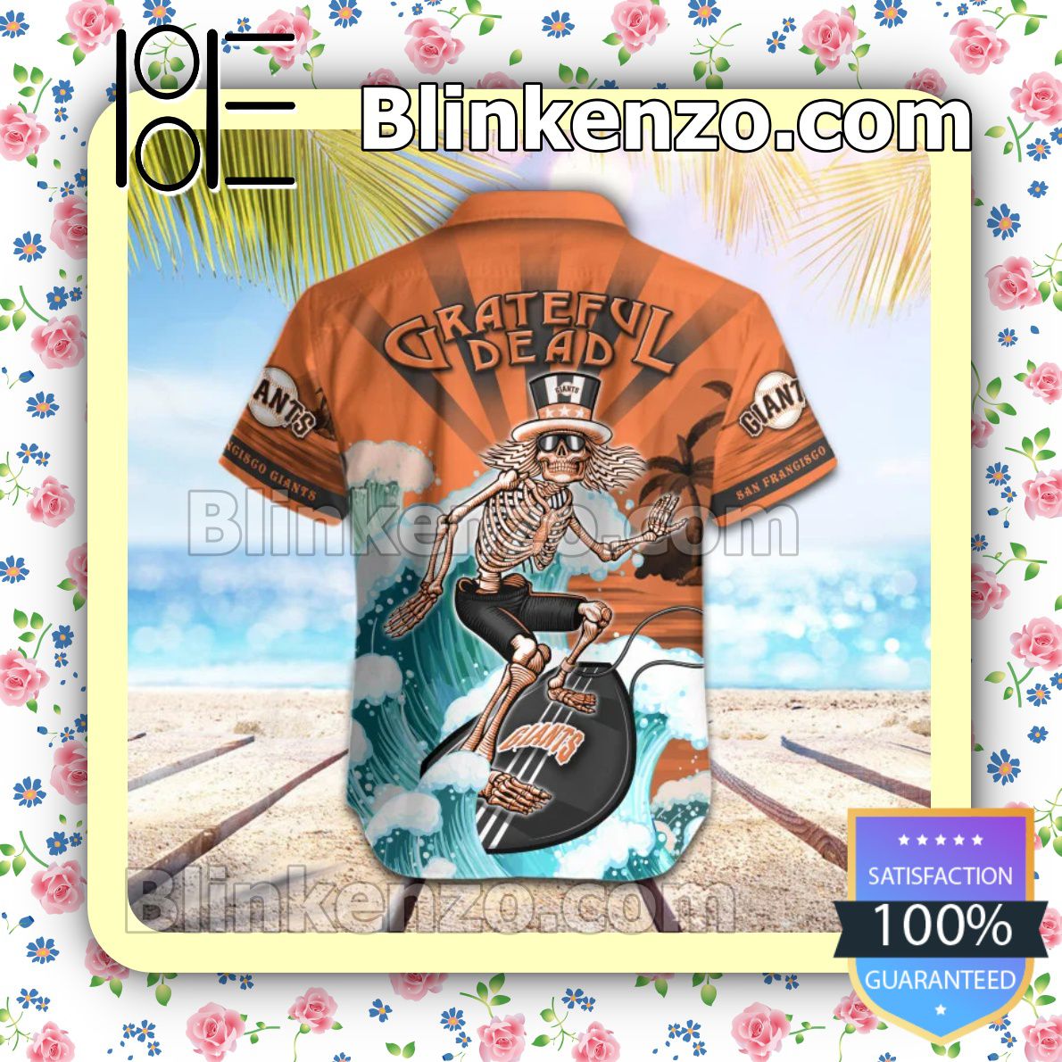 Sale Off MLB San Francisco Giants Grateful Dead Summer Beach Shirt