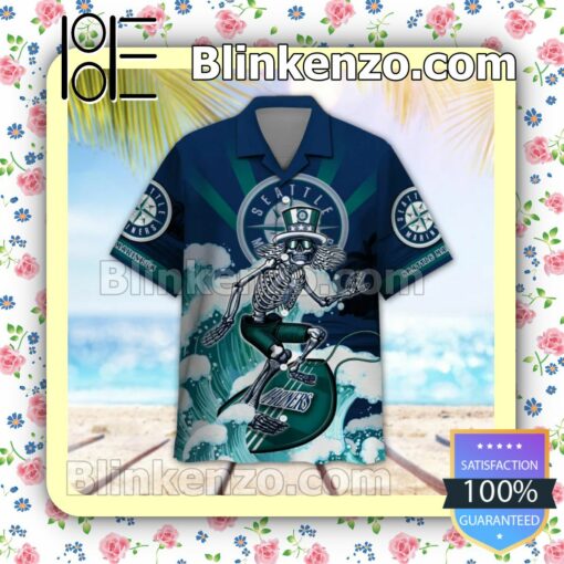 MLB Seattle Mariners Grateful Dead Summer Beach Shirt a