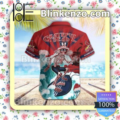 MLB St Louis Cardinals Grateful Dead Summer Beach Shirt b