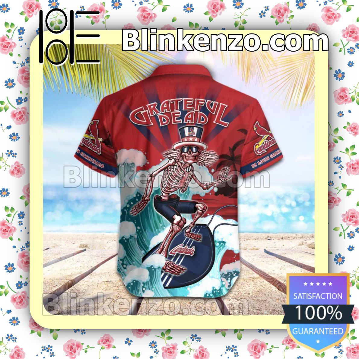 Great MLB St Louis Cardinals Grateful Dead Summer Beach Shirt