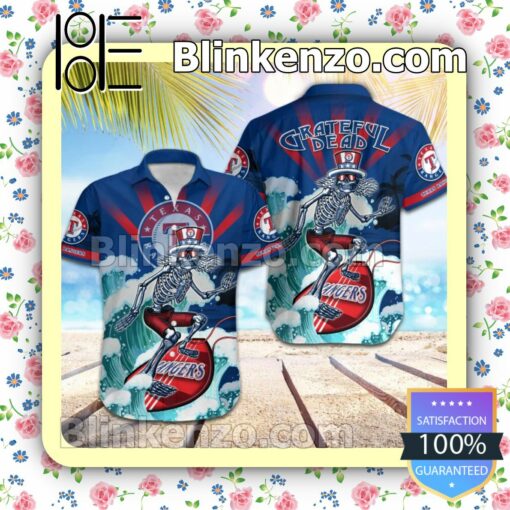 MLB Texas Rangers Grateful Dead Summer Beach Shirt