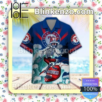 MLB Texas Rangers Grateful Dead Summer Beach Shirt a