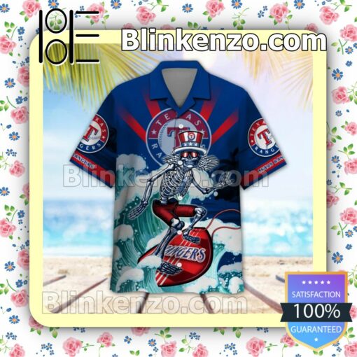 MLB Texas Rangers Grateful Dead Summer Beach Shirt a