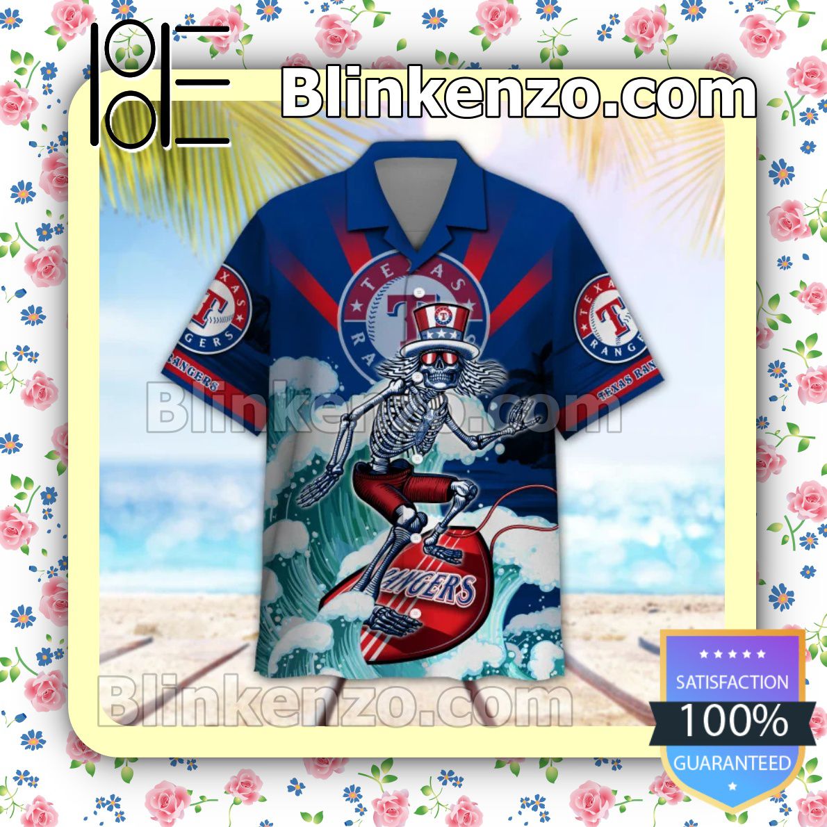 Top Rated MLB Texas Rangers Grateful Dead Summer Beach Shirt