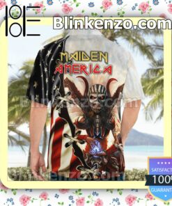 Maiden America The Book Of Soul Casual Button Down Shirts a