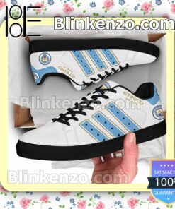 Manchester City Logo Print Low Top Shoes