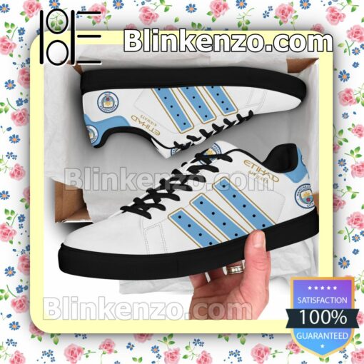 Manchester City Logo Print Low Top Shoes