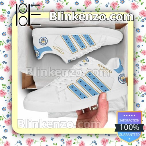 Manchester City Logo Print Low Top Shoes a