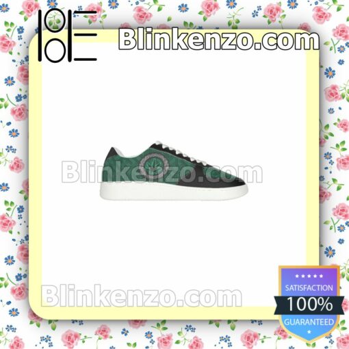Mandala Green Cannabis Weed Mens Air Force Sneakers b