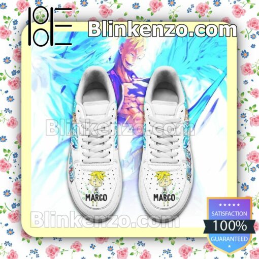 Marco One Piece Anime Nike Air Force Sneakers a