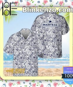 Martell Cognac Doodle Art Beach Shirts