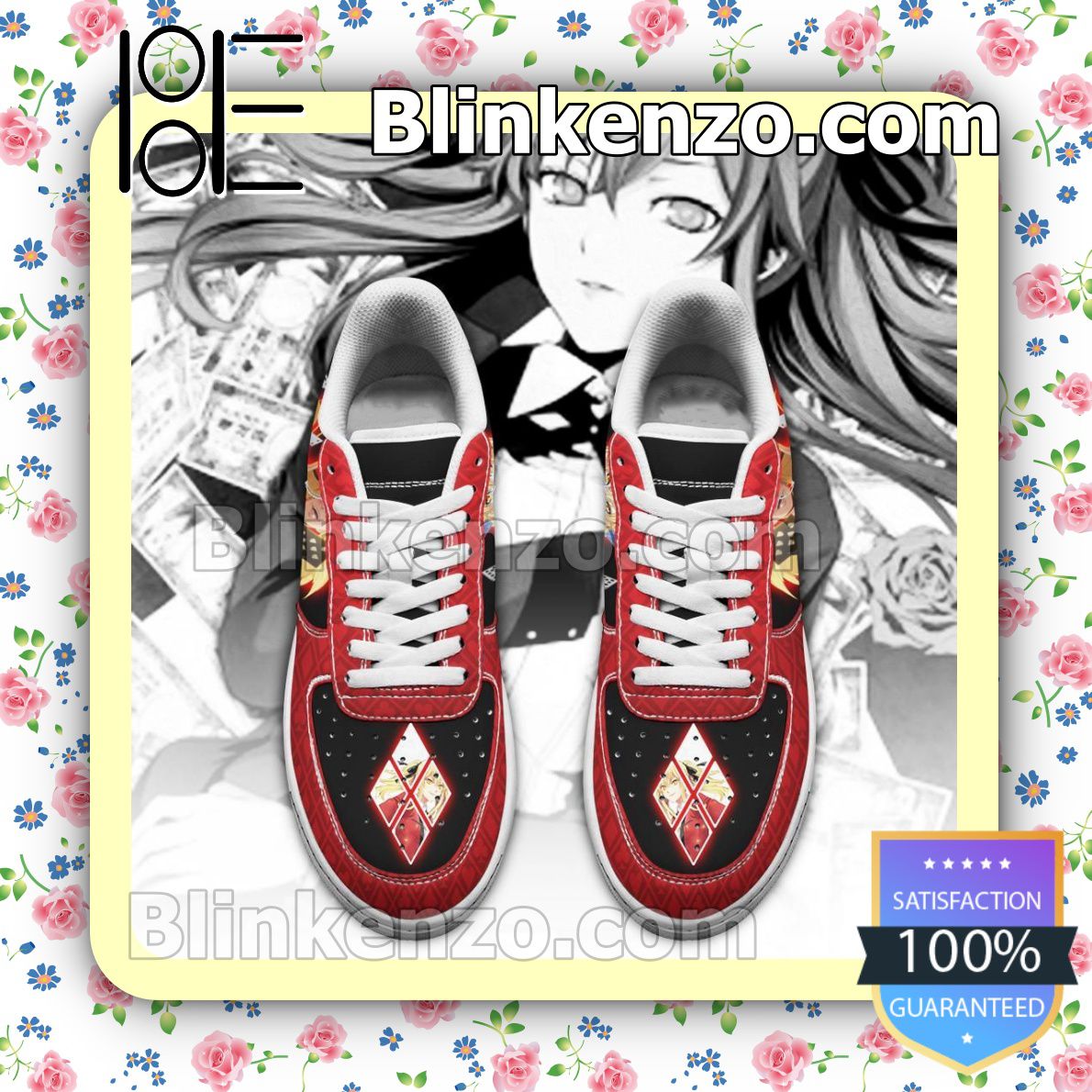 Present Mary Saotome Kakegurui Anime Nike Air Force Sneakers
