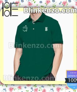 Masters Tournament And Burberry Green Custom Polo Shirt