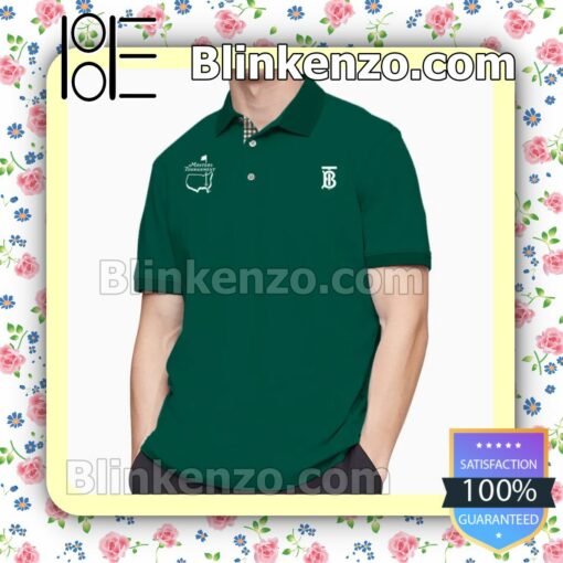 Masters Tournament And Burberry Green Custom Polo Shirt