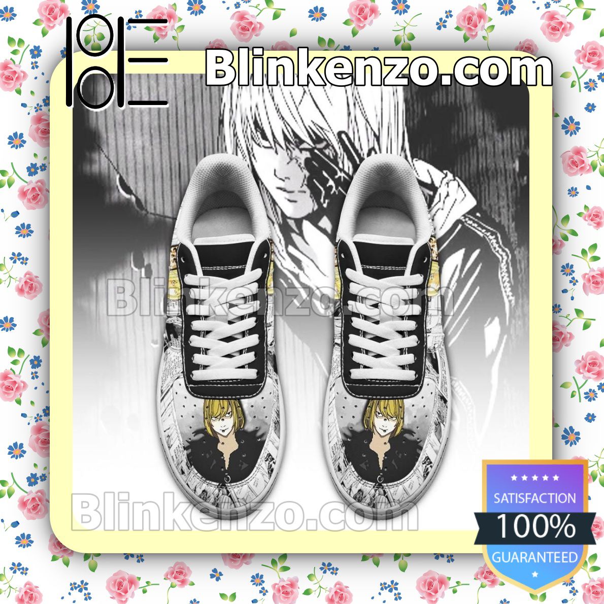 Print On Demand Mello Death Note Anime Nike Air Force Sneakers