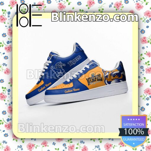 Memphis Tigers Mascot Logo NCAA Nike Air Force Sneakers b